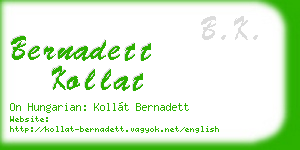 bernadett kollat business card